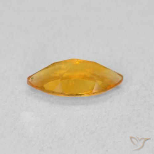 0.47克拉天然黄水晶，榄尖形，VVS-VS