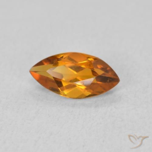 0.54克拉天然黄水晶，榄尖形，VVS-VS