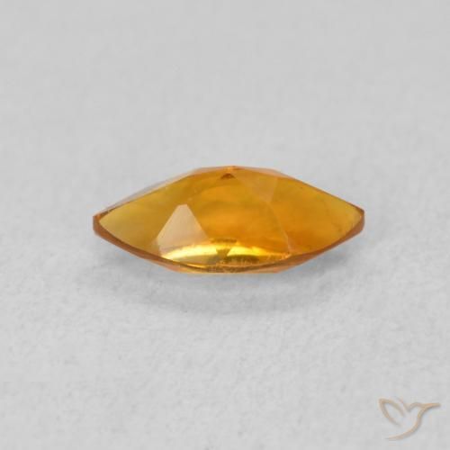 0.54克拉天然黄水晶，榄尖形，VVS-VS