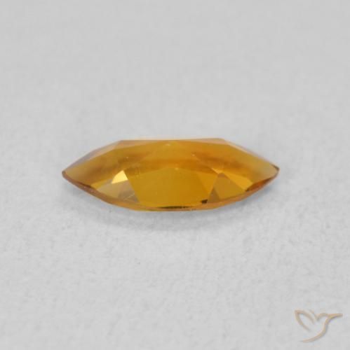 0.40克拉天然黄水晶，榄尖形，VS