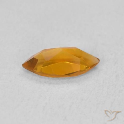 0.47克拉天然黄水晶，榄尖形，VVS-VS
