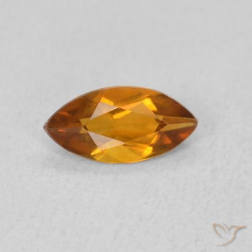 0.47ct 天然 中橙 黄水晶, 榄尖形, VVS-VS