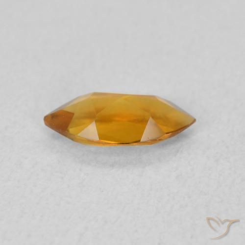 0.50克拉天然黄水晶，榄尖形，VVS-VS