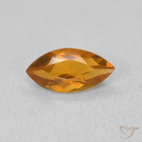 0.54ct 天然 橙棕色 黄水晶, 榄尖形, VVS-VS