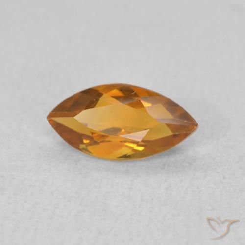 0.54克拉天然黄水晶，榄尖形，VVS-VS