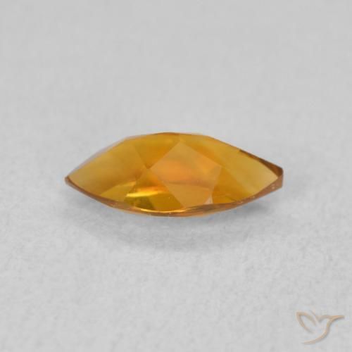 0.54克拉天然黄水晶，榄尖形，VVS-VS
