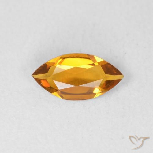 0.45ct 天然 黄金色 黄水晶, 榄尖形, VVS