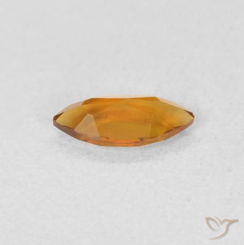 0.45克拉天然黄水晶，榄尖形，VVS