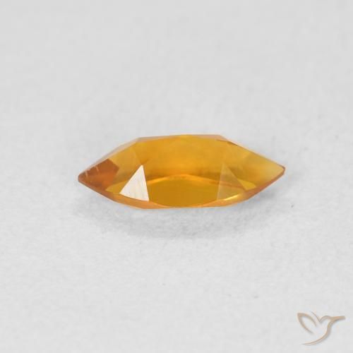 0.48克拉天然黄水晶，榄尖形，VVS