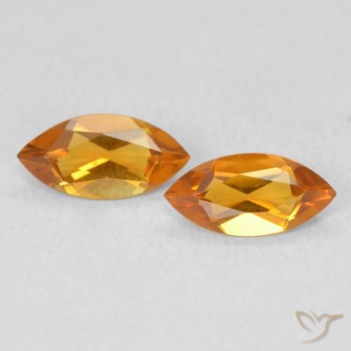 0.91ctw 天然 黄金色 黄水晶, 榄尖形, VS