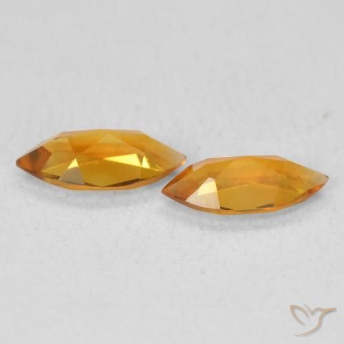 0.91克拉天然黄水晶，榄尖形，VS