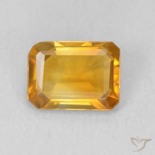 1.11ct 天然 中橙金 黄水晶, 祖母绿式切割, VVS-VS