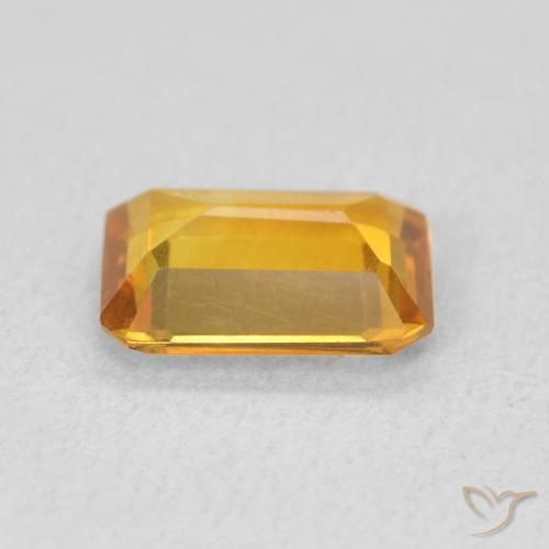 1.07克拉天然黄水晶，八边形，VVS-VS