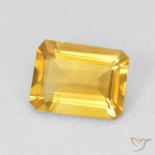 1.14克拉天然黄水晶，八边形，VS
