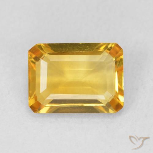 1.22ct 天然 金色 黄水晶, 祖母绿式切割, VVS