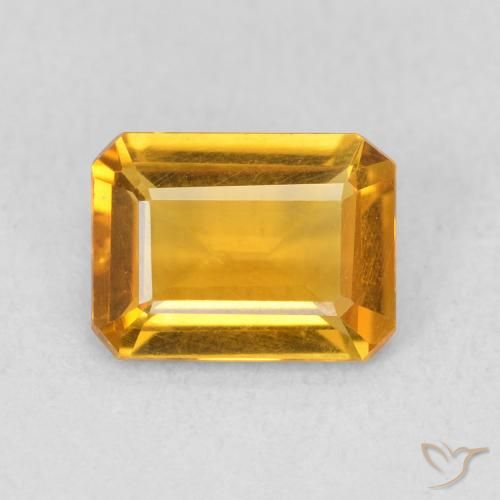 1.10ct 天然 橙金 黄水晶, 祖母绿式切割, VS