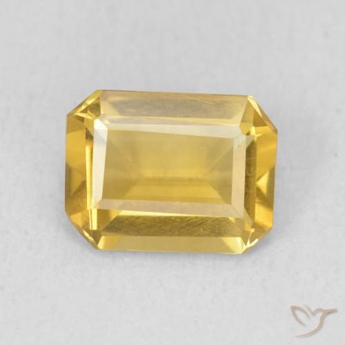 1.12ct 天然 金橙色 黄水晶, 祖母绿式切割, VS