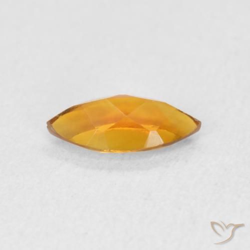 0.46克拉天然黄水晶，榄尖形，VVS-VS