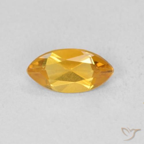0.46ct 天然 深金色 黄水晶, 榄尖形, VVS-VS