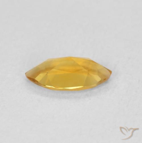 0.46克拉天然黄水晶，榄尖形，VVS-VS