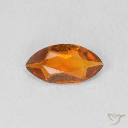 0.43ct 天然 中橙 黄水晶, 榄尖形, VVS-VS