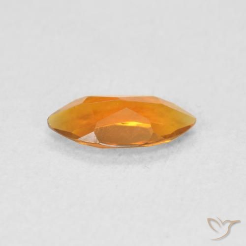 0.43克拉天然黄水晶，榄尖形，VVS-VS