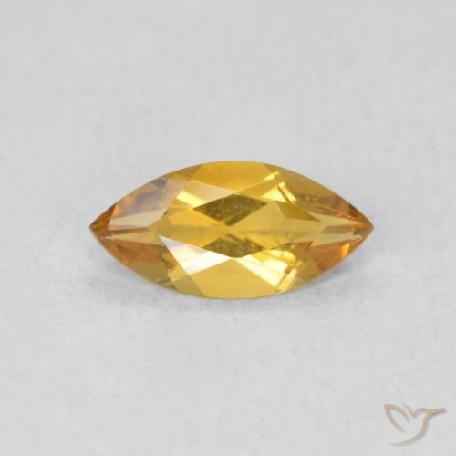 0.46ct 天然 深金色 黄水晶, 榄尖形, VVS-VS