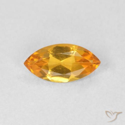 0.44ct 天然 深橙金 黄水晶, 榄尖形, VVS-VS