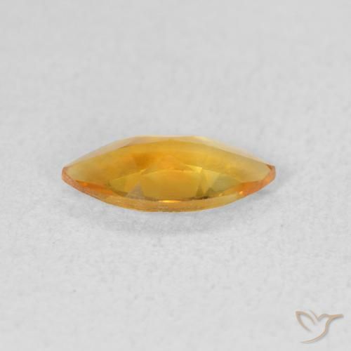 0.42克拉天然黄水晶，榄尖形，VVS-VS