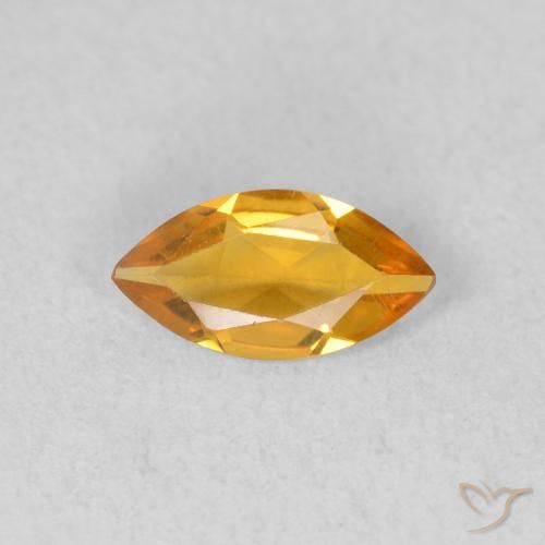 0.39ct 天然 黄金色 黄水晶, 榄尖形, VVS-VS