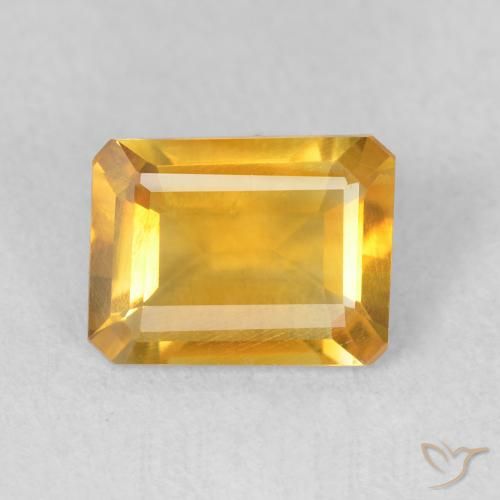 1.22ct 天然 金橙色 黄水晶, 祖母绿式切割, VS