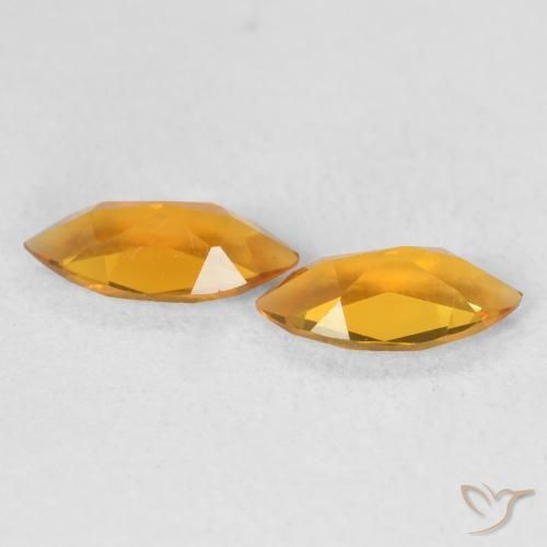 0.89克拉天然黄水晶，榄尖形，VS