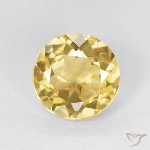 1.72ct 天然 浅金黄色 黄水晶, 圆形的, VS