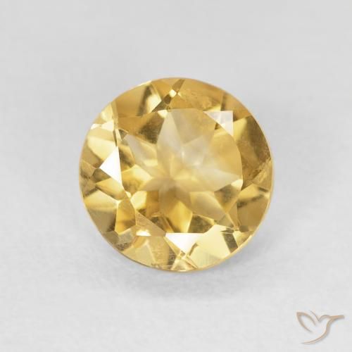 1.02ct 天然 中金 黄水晶, 圆形的, VS