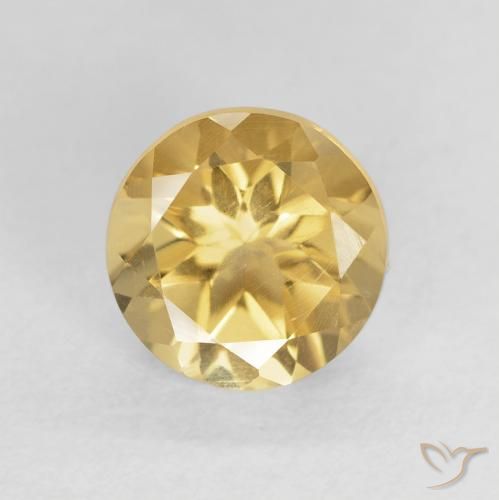1.66ct 天然 黄金色 黄水晶, 圆形的, VS