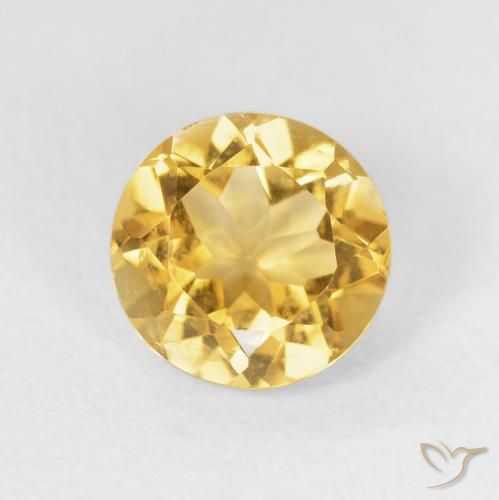 1.86ct 天然 中金 黄水晶, 圆形的, VVS-VS