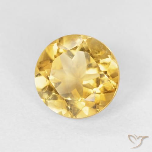 1.86克拉天然黄水晶，圆形的，VVS-VS