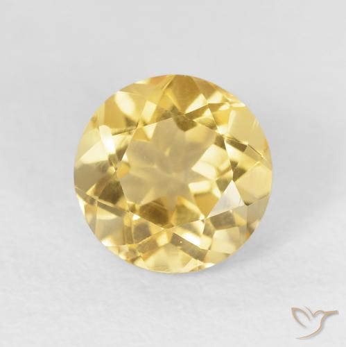 2.00ct 天然 黄金色 黄水晶, 圆形的, VVS-VS