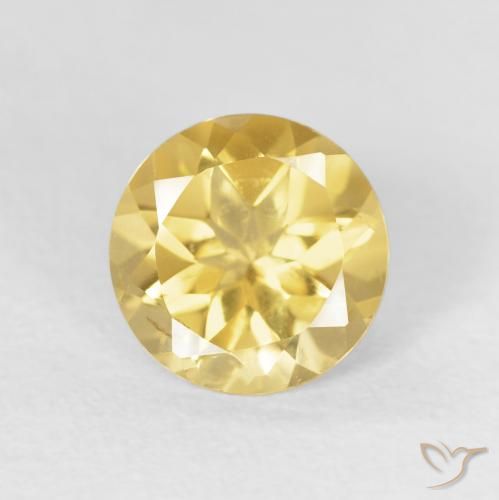 1.73ct 天然 金橙色 黄水晶, 圆形的, VVS-VS