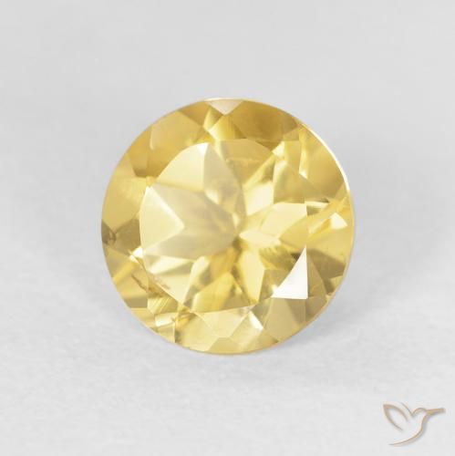 1.73克拉天然黄水晶，圆形的，VVS-VS