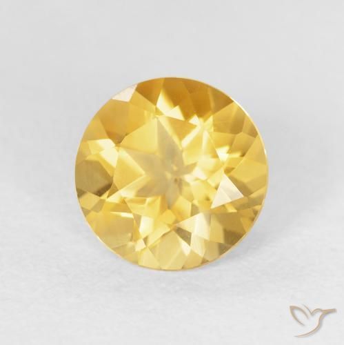 1.77克拉天然黄水晶，圆形的，VVS-VS