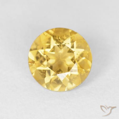 1.05ct 天然 中金 黄水晶, 圆形的, VVS-VS