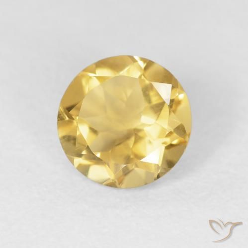 1.21克拉天然黄水晶，圆形的，VVS-VS