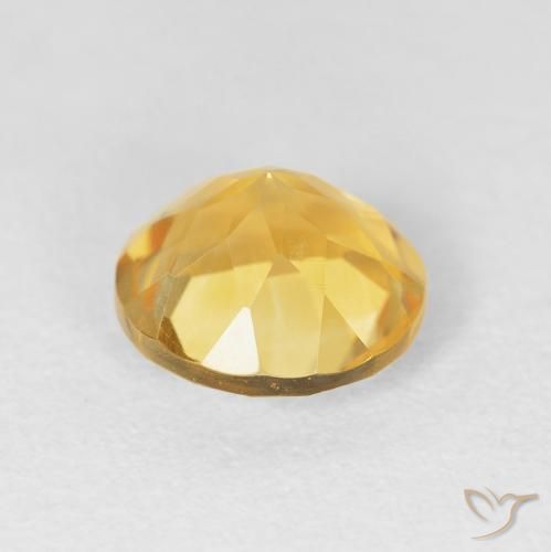 1.95克拉天然黄水晶，圆形的，VVS-VS