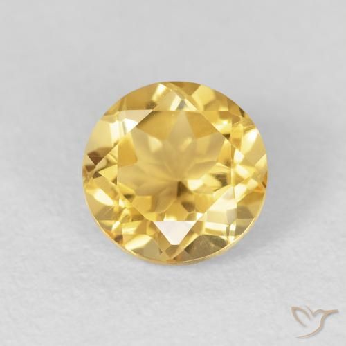 1.31ct 天然 中金 黄水晶, 圆形的, VVS-VS