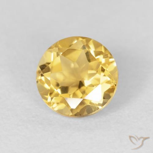 1.31克拉天然黄水晶，圆形的，VVS-VS
