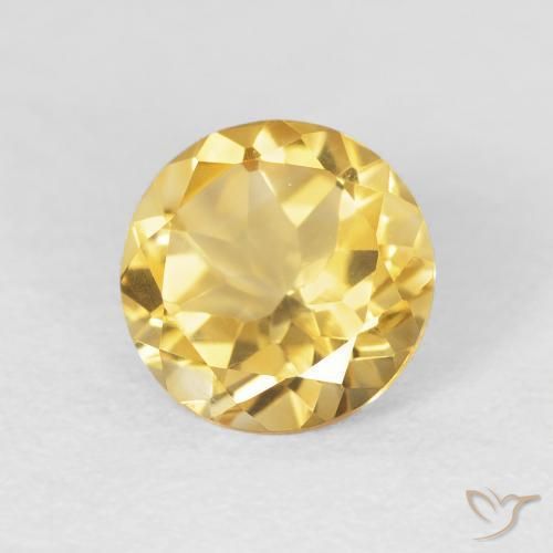 1.60克拉天然黄水晶，圆形的，VVS