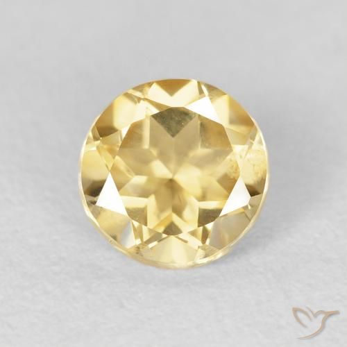 0.99ct 天然 黄金色 黄水晶, 圆形的, VVS