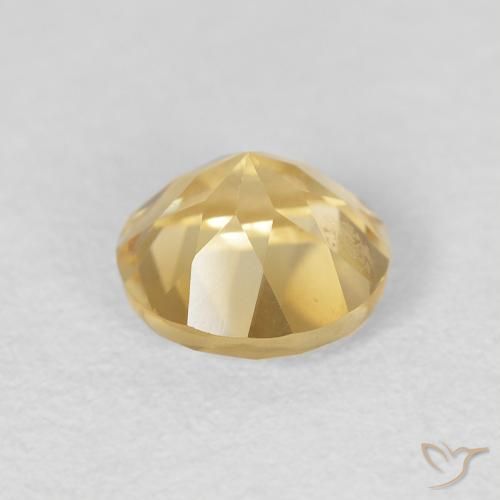 0.99克拉天然黄水晶，圆形的，VVS