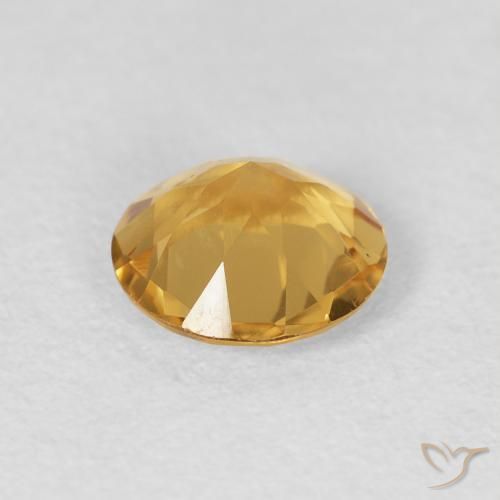 0.96克拉天然黄水晶，圆形的，VVS